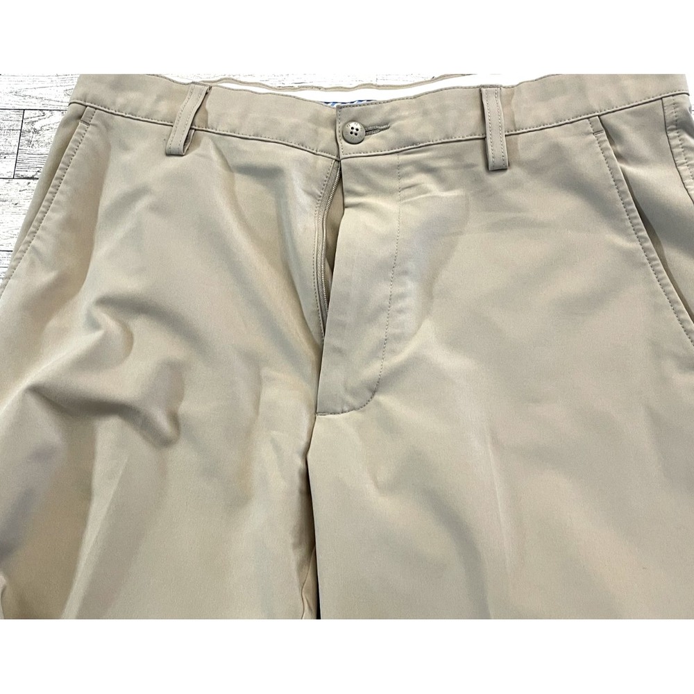 FootJoy‎ Men's Golf Pants 32 x 30 Khaki Beige Flat Front Stretch Polyester FJ